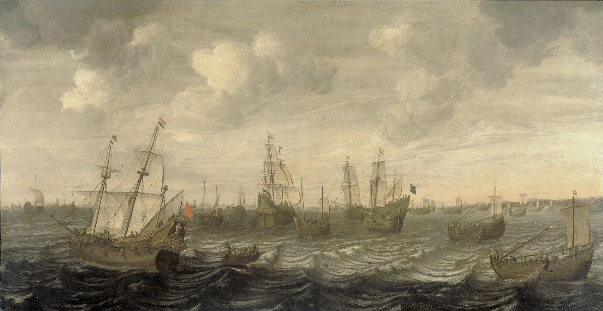 La flotte néerlandaise de hareng à la voile. - Cornelis Beelt