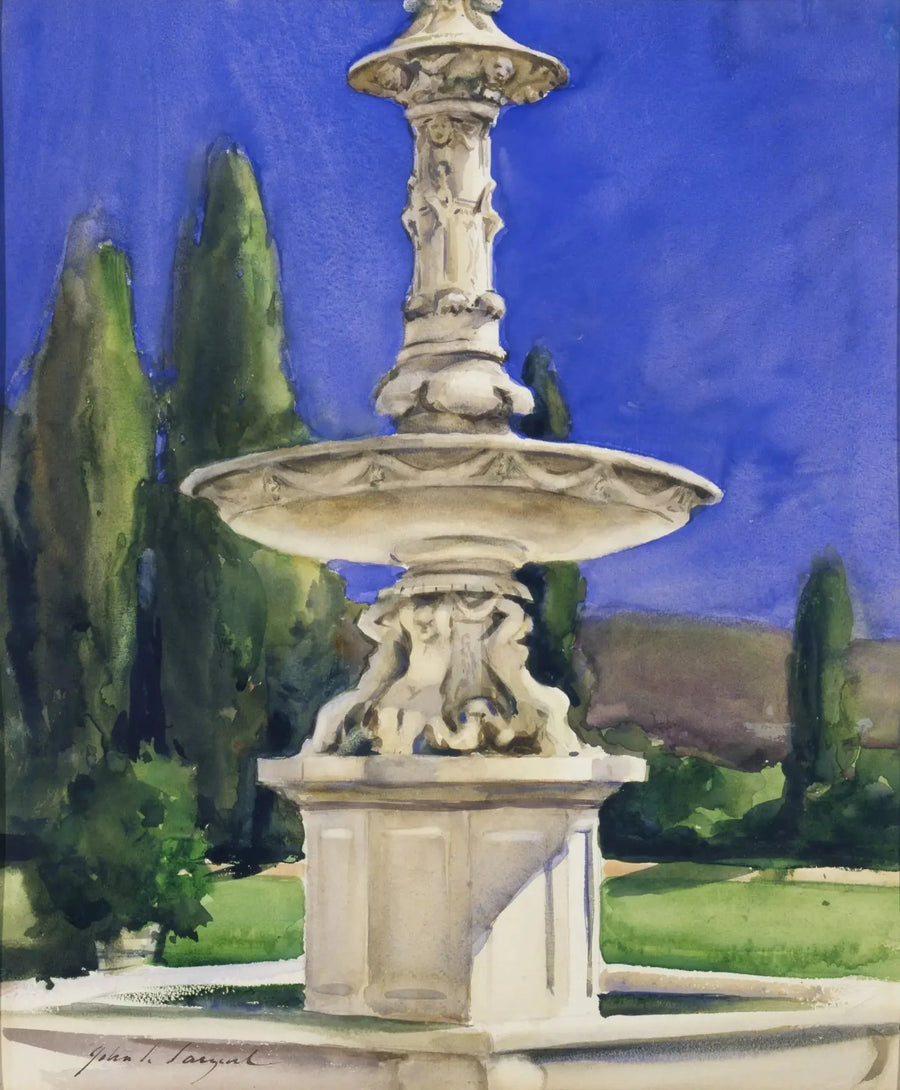 Marmorbrunnen in Italien - John Singer Sargent