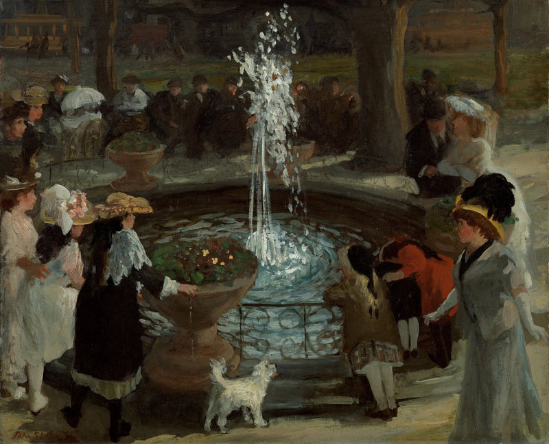 Fließender Brunnen, Madison Square - John Sloan