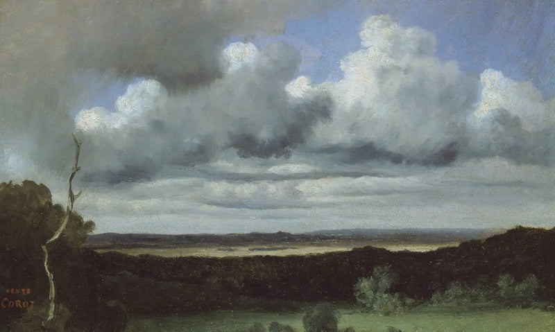 Fontainebleau – Gewitter über den Ebenen - Jean-Baptiste Camille Corot