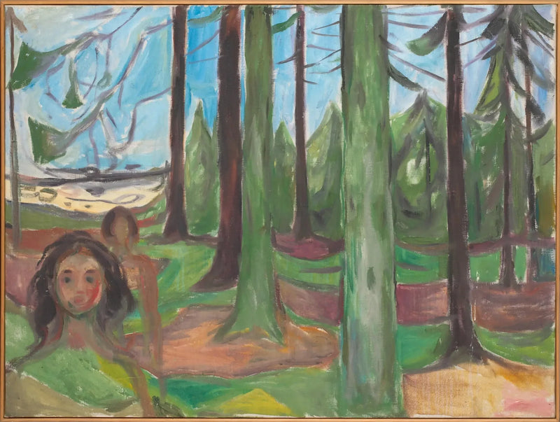 Wald mit zwei Figuren - Edvard Munch