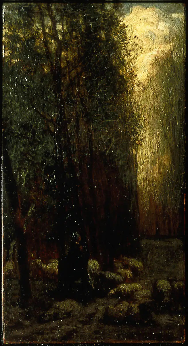 Wald mit Schäferin und Schafen - Jean-François Millet