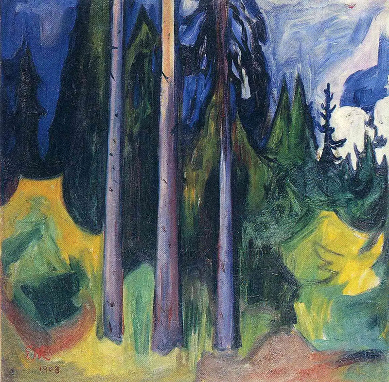 Fichtenwald - Edvard Munch