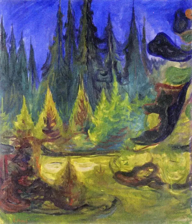 Fichtenwald - Edvard Munch