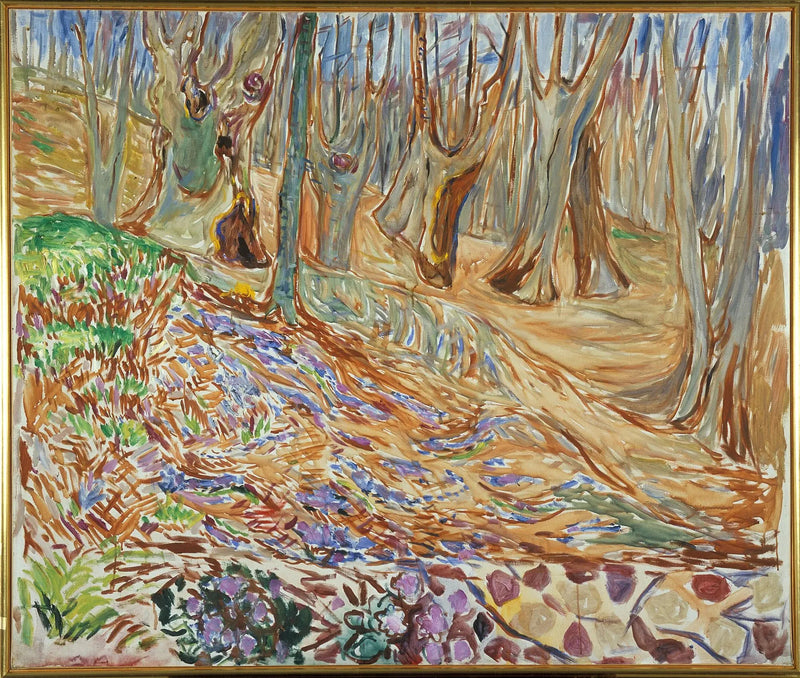 Ulmenwald im Frühling - Edvard Munch