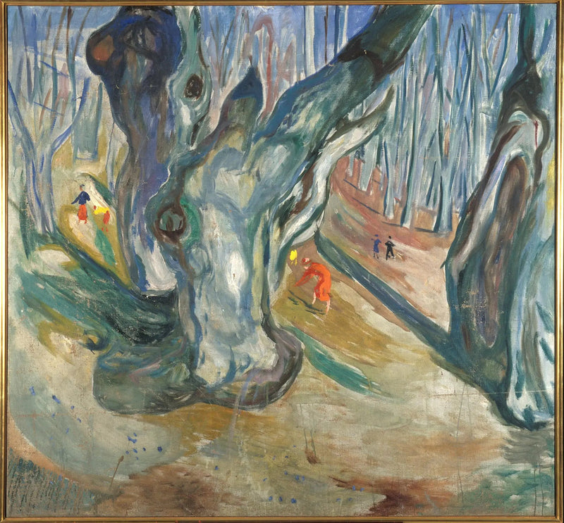 Ulmenwald im Frühling - Edvard Munch