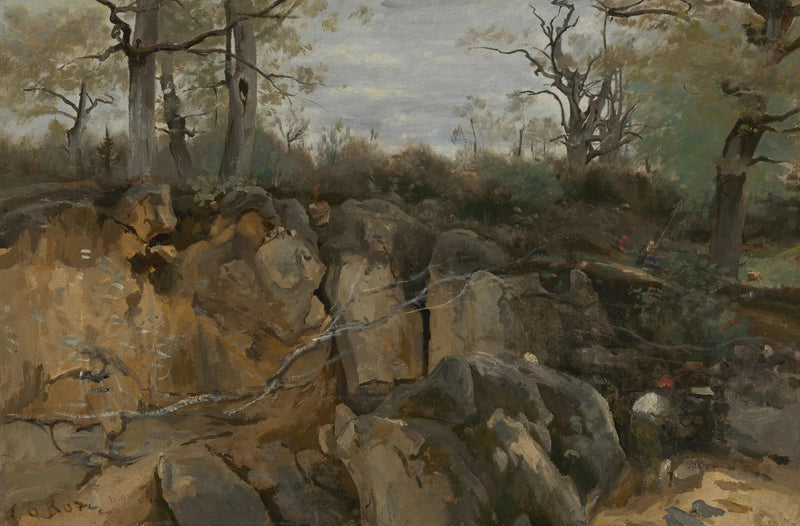 Forêt de Fontainebleau, verlassene Sandstein-Bergwerk - Jean-Baptiste Camille Corot