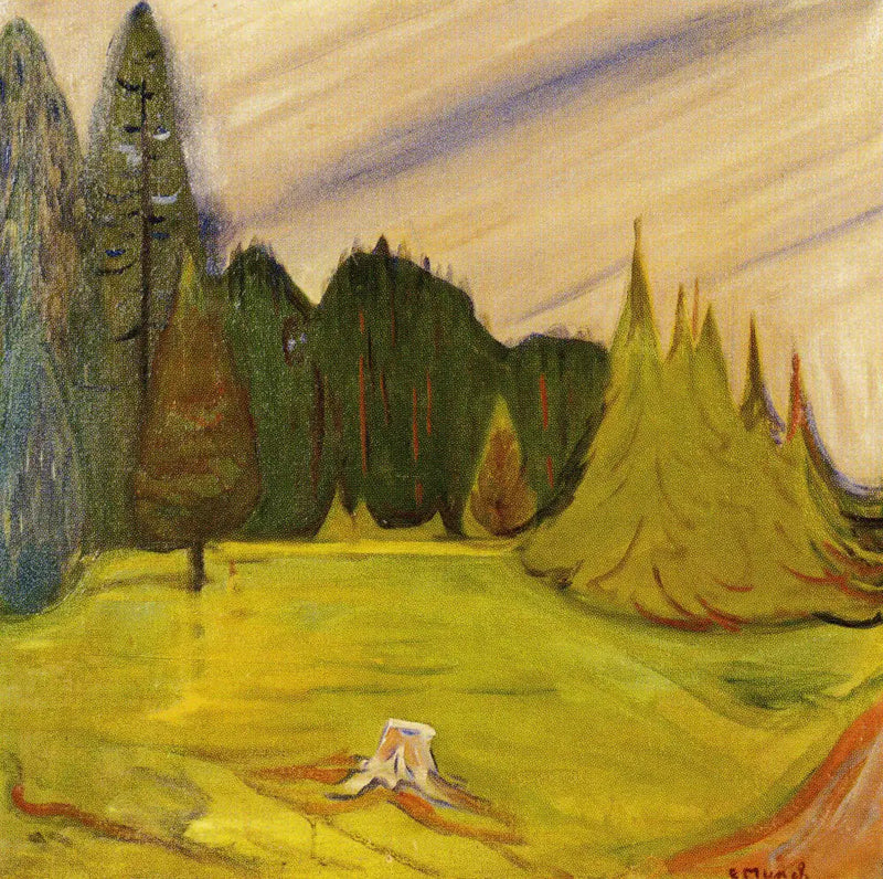 Wald auf dem Weg nach Borre - Edvard Munch