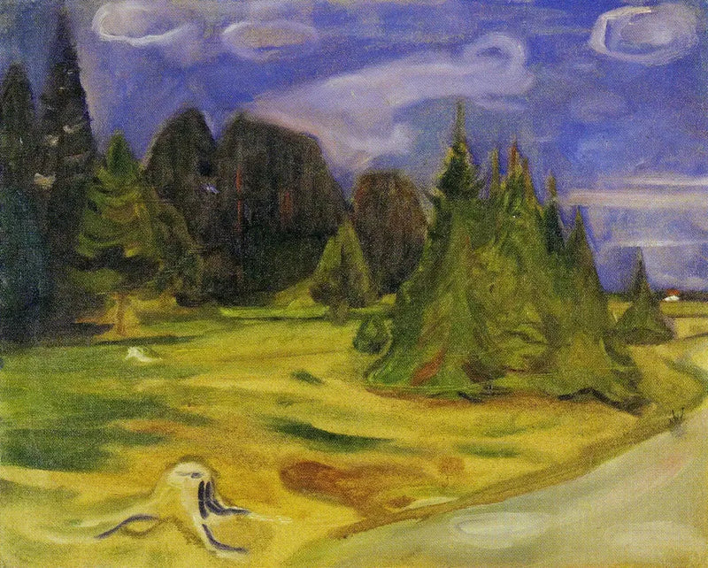 Wald auf dem Weg nach Borre - Edvard Munch