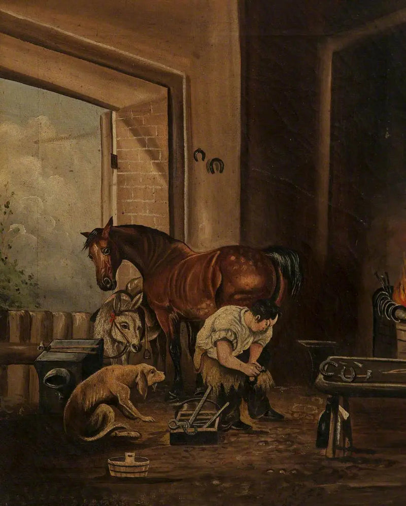 Schmied und Schmiede - Edwin Henry Landseer