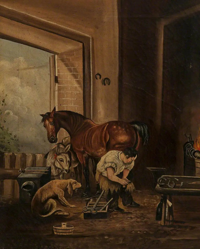 Schmied und Schmiede - Edwin Henry Landseer