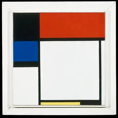 Fox Trot B, mit Schwarz, Rot, Blau und Gelb - Piet Mondrian