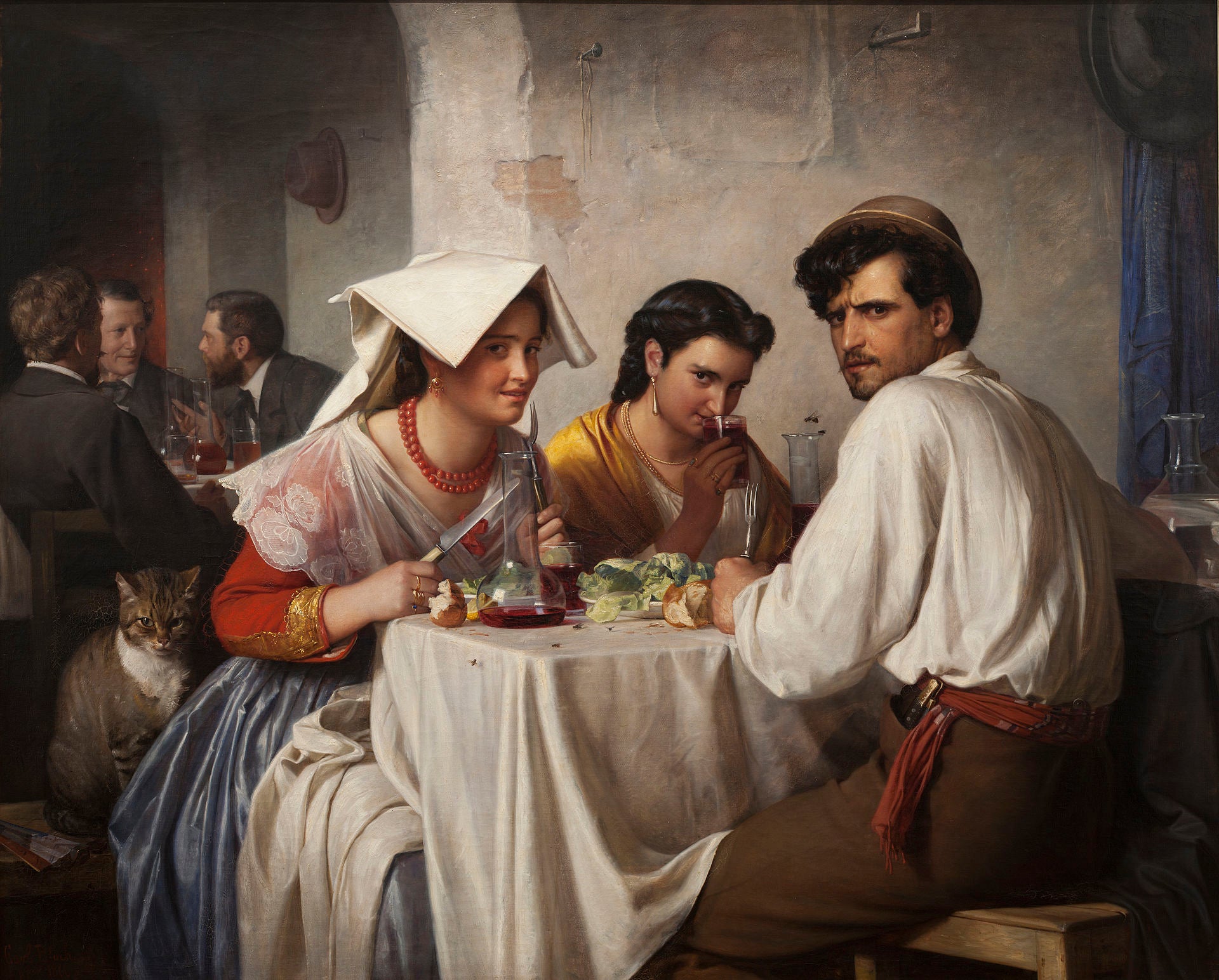 Dans une auberge romaine - Carl Bloch