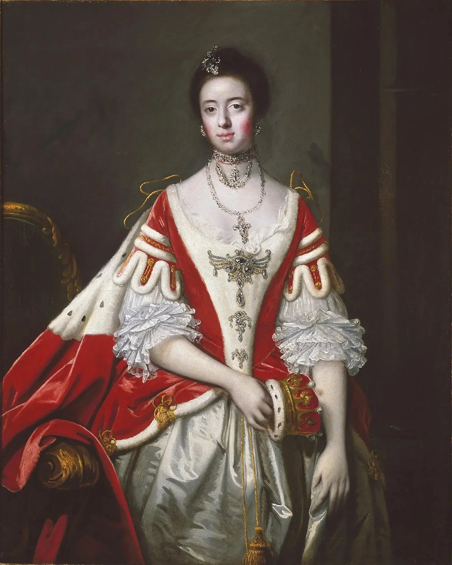 Frances, comtesse de Dartmouth - Joshua Reynolds image 1 reproduction de peinture à l’huile