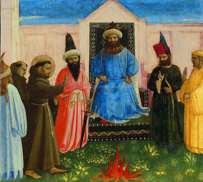 Franz von Assisi vor Sultan Al-Kamil Muhammad al-Malik - Fra Angelico