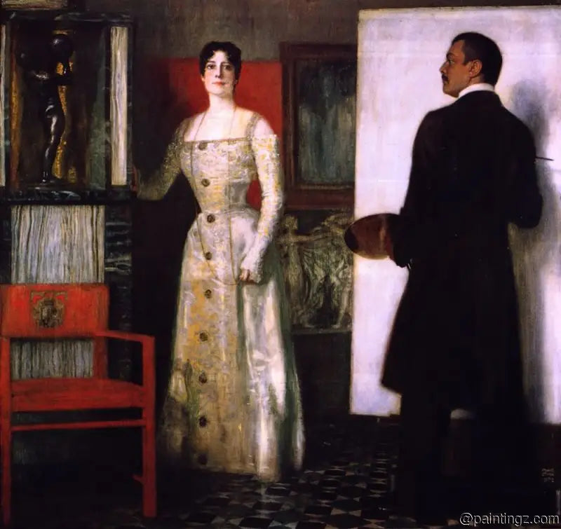 Franz und Mary Stuck im Studio - Franz Von Stuck