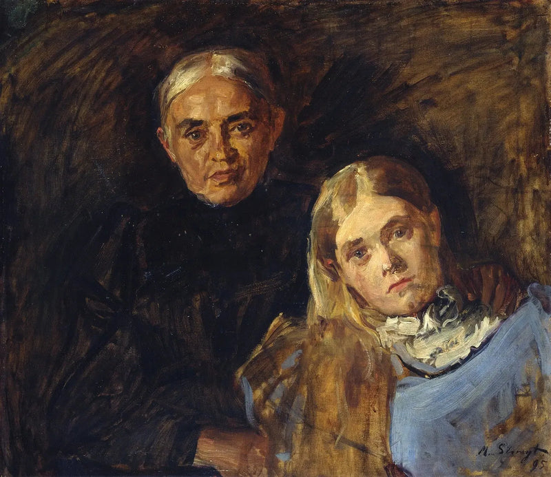 Frau Voll mit Tochter - Max Slevogt