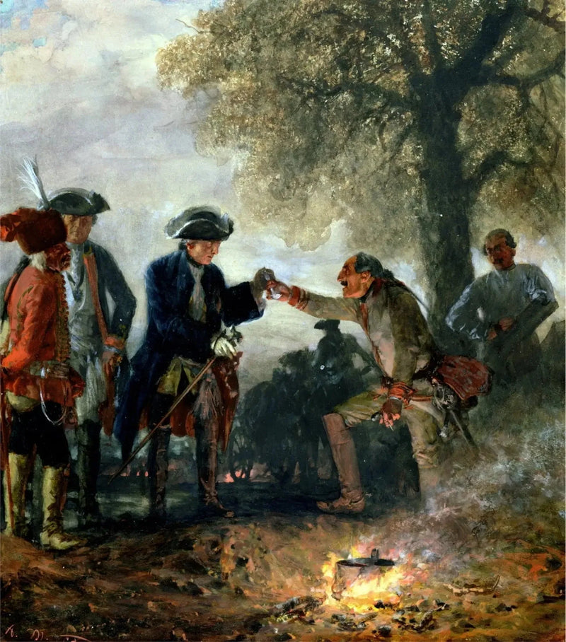 Friedrich der Große mit Zieten im Lager - Adolph von Menzel