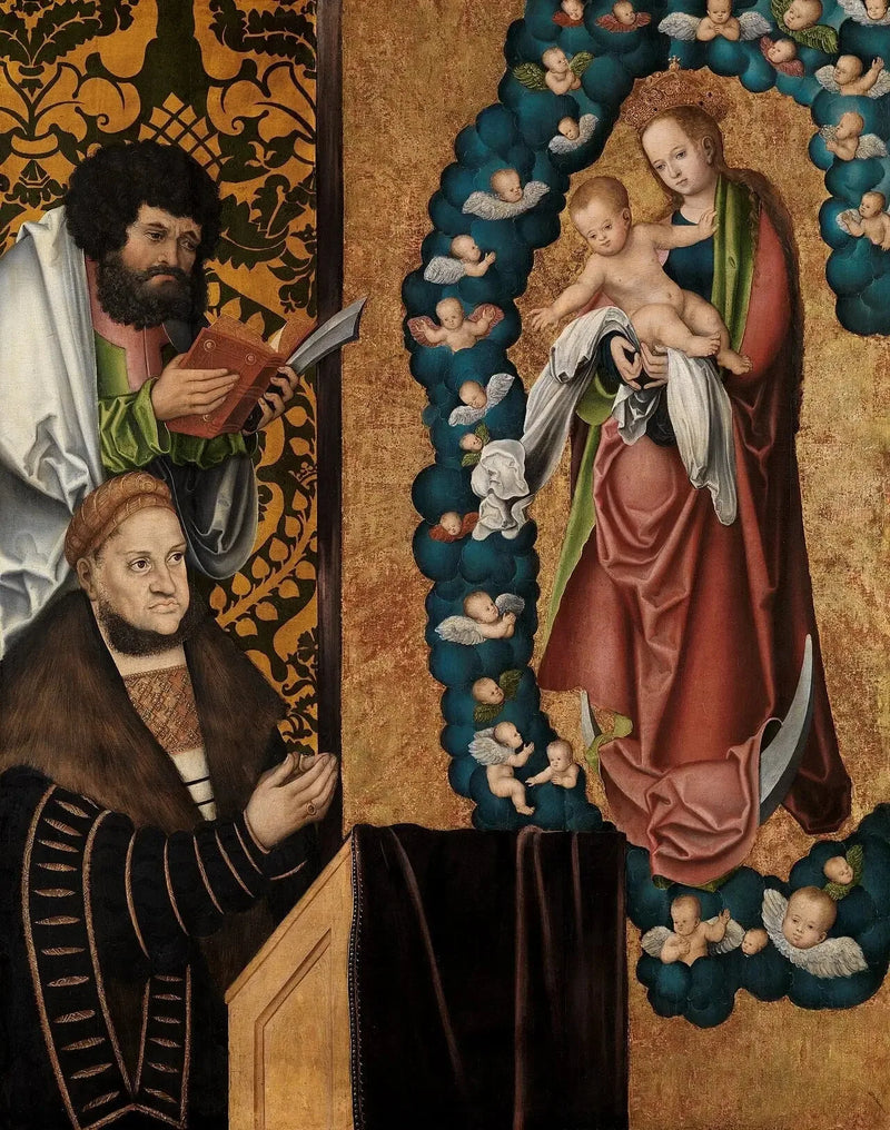 Frédéric der Weise in Verehrung der apokalyptischen Gottesmutter - Lucas Cranach der Ältere