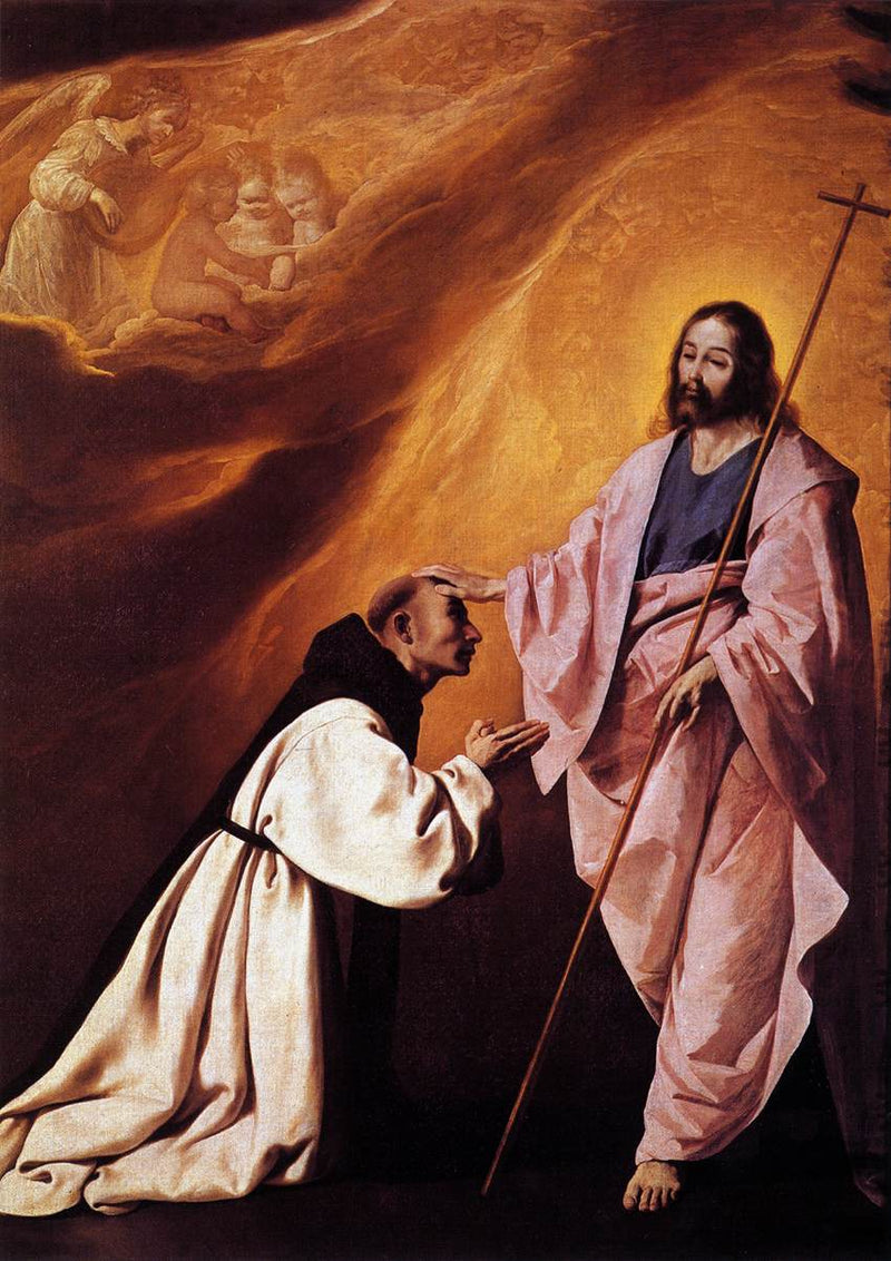 Bruder Andrés de Salmeron getröstet durch Christus - Francisco de Zurbarán