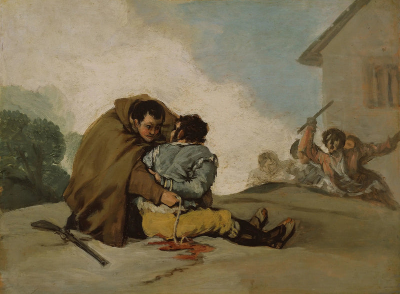 Bruder Pedro bindet El Maragato mit einem Seil - Francisco de Goya