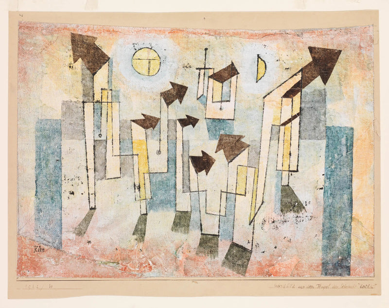 Wandmalerei des Tempels des Verlangens ↖Hier↗ - Paul Klee