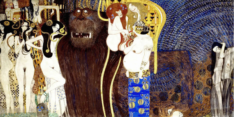 Beethoven-Fries (Tafel 5, Mittelwand): Die feindlichen Mächte - Gustav Klimt