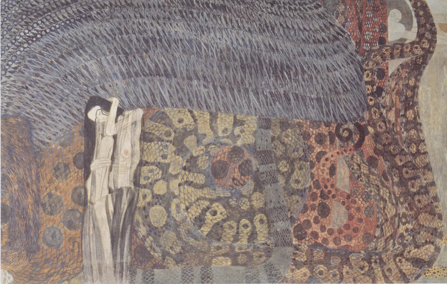 Beethoven-Fries (Tafel 6, Mittelwand): Die feindlichen Mächte - Gustav Klimt