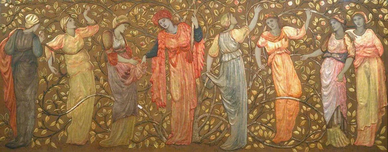 Frise der acht Frauen, die Äpfel pflücken - Edward Burne-Jones