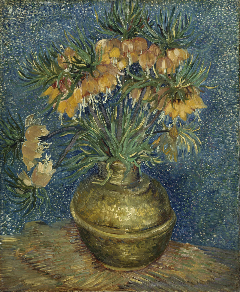 Kaiserkrone-Fritillaren in einer Kupfervase - Vincent van Gogh