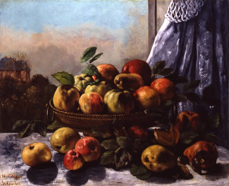 Früchte in einem Korb - Gustave Courbet