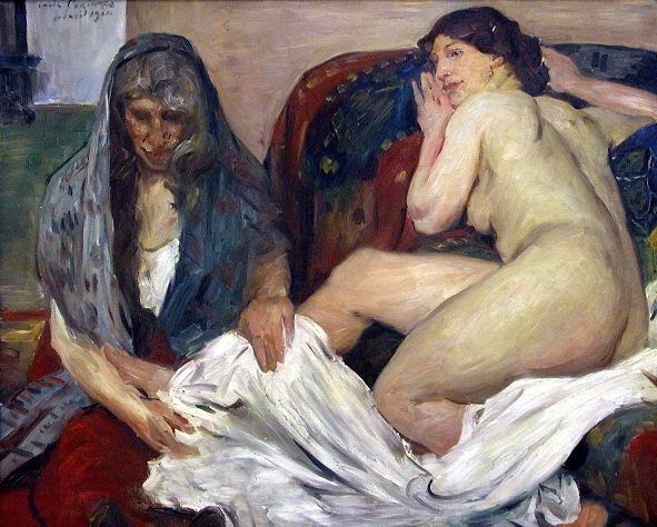 Fußwaschung (Bei der Toilette) - Lovis Corinth image 1 copie peinte à la main à l’huile
