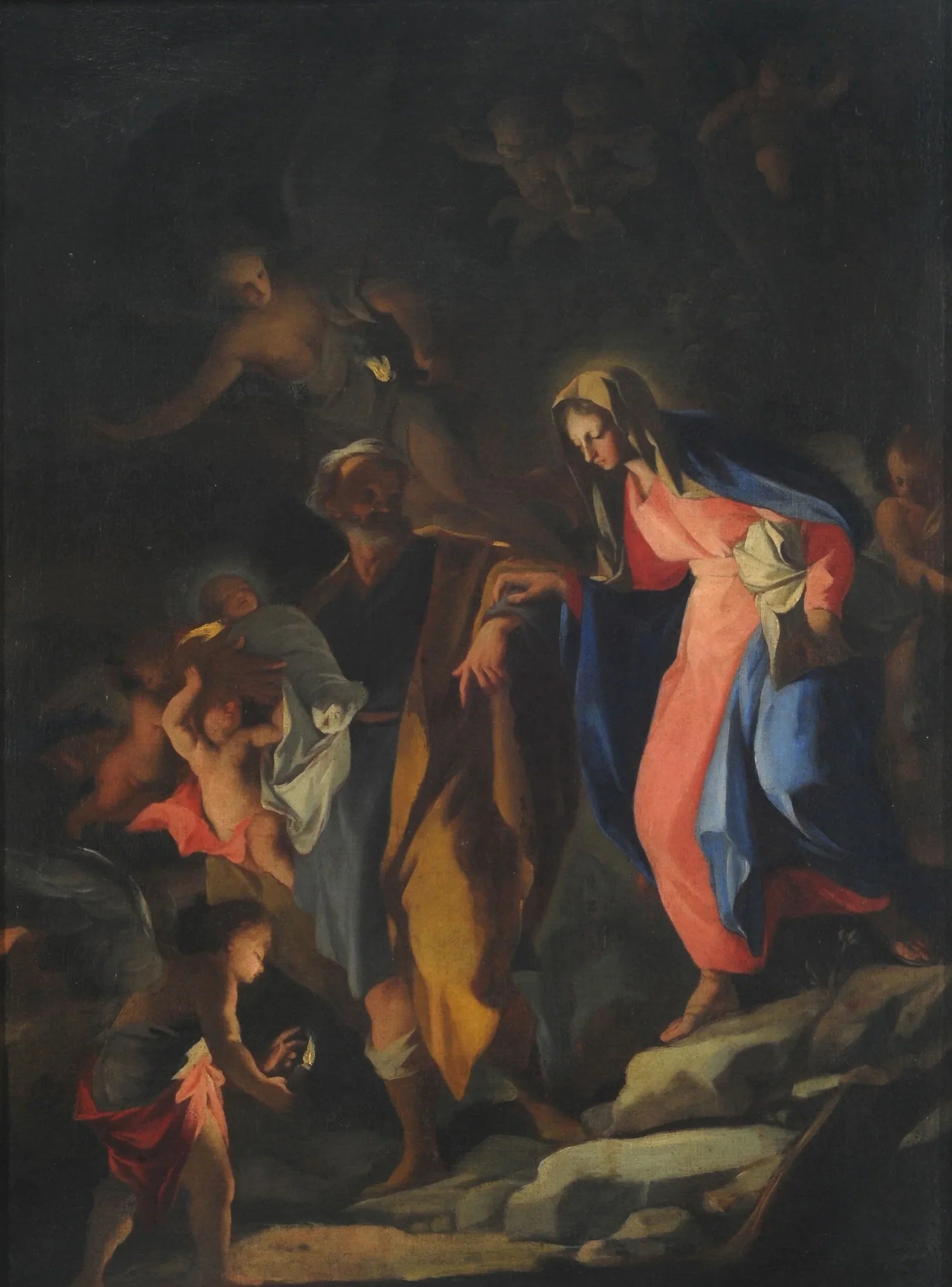 Fuite vers l'Égypte - Andrea Pozzo image 1 tableau peint à l’huile sur toile
