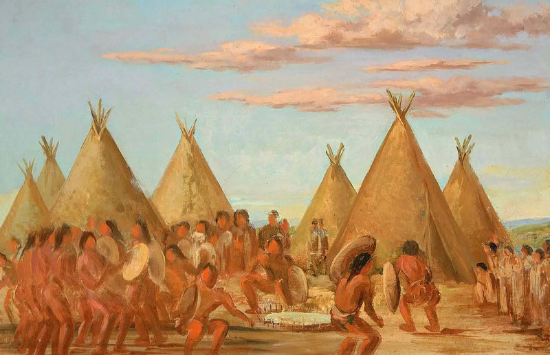 Rauchen des Schildes - George Catlin