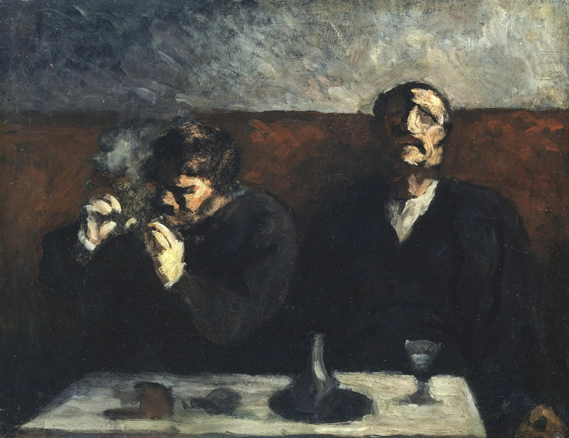Raucher und Absinthtrinker - Honoré Daumier