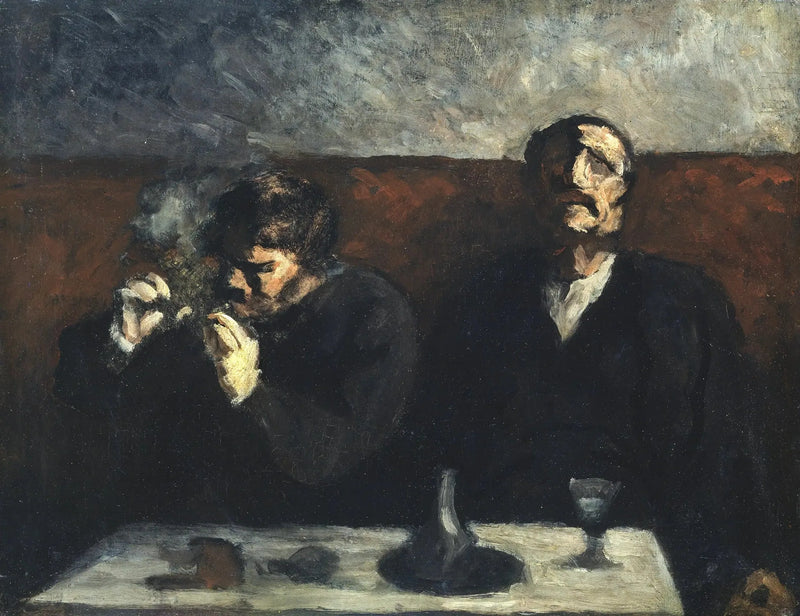 Raucher und Absinthtrinker - Honoré Daumier