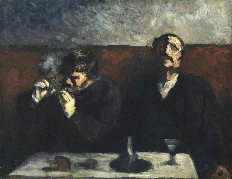 Raucher und Absinthtrinker - Honoré Daumier