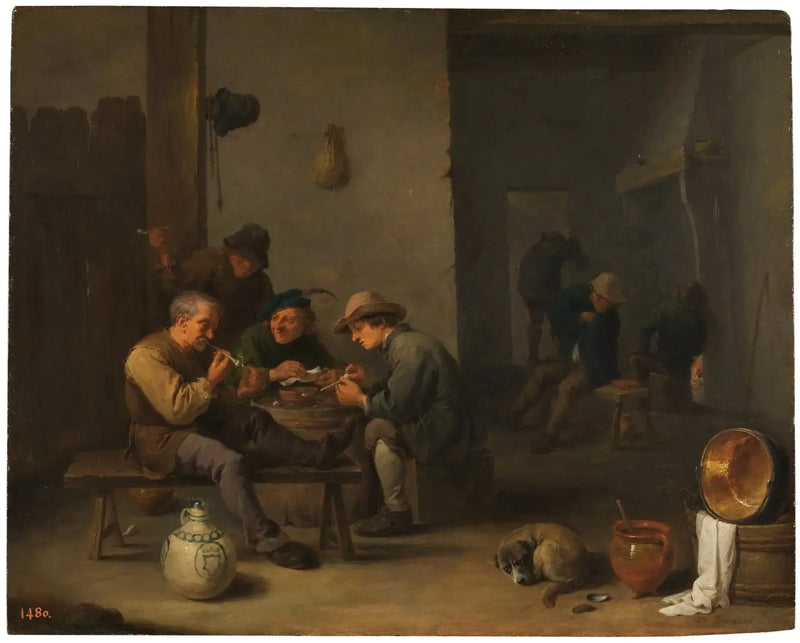 Raucher in einer Taverne - David Teniers der Jüngere