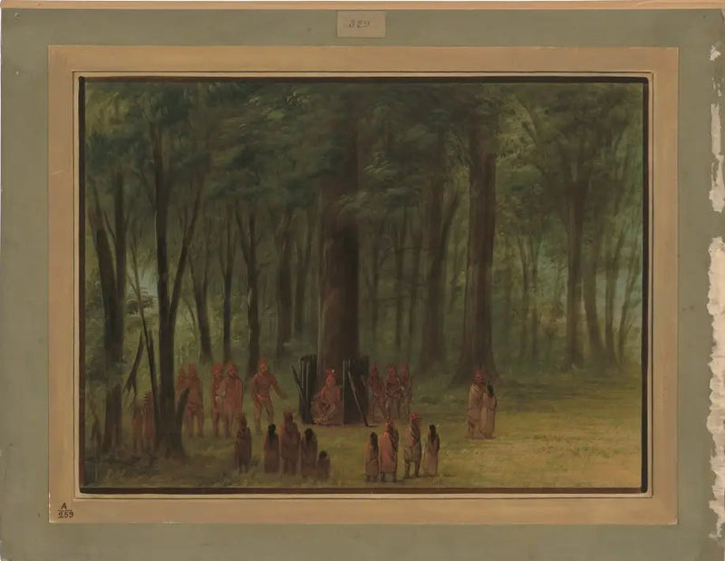 Beerdigung von Black Hawk - Saukie - George Catlin