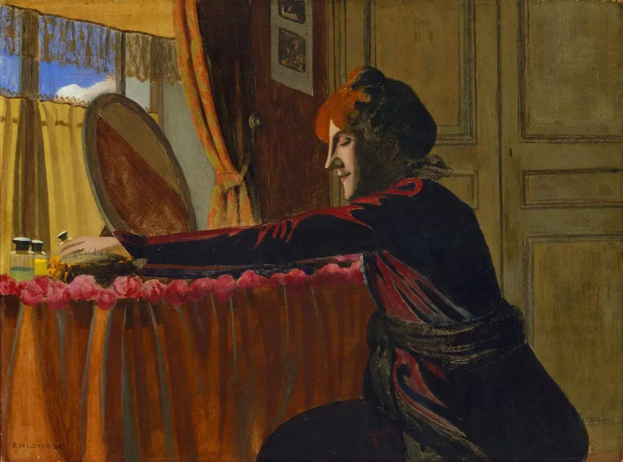 Gabrielle Vallotton an ihrem Schminktisch - Félix Vallotton