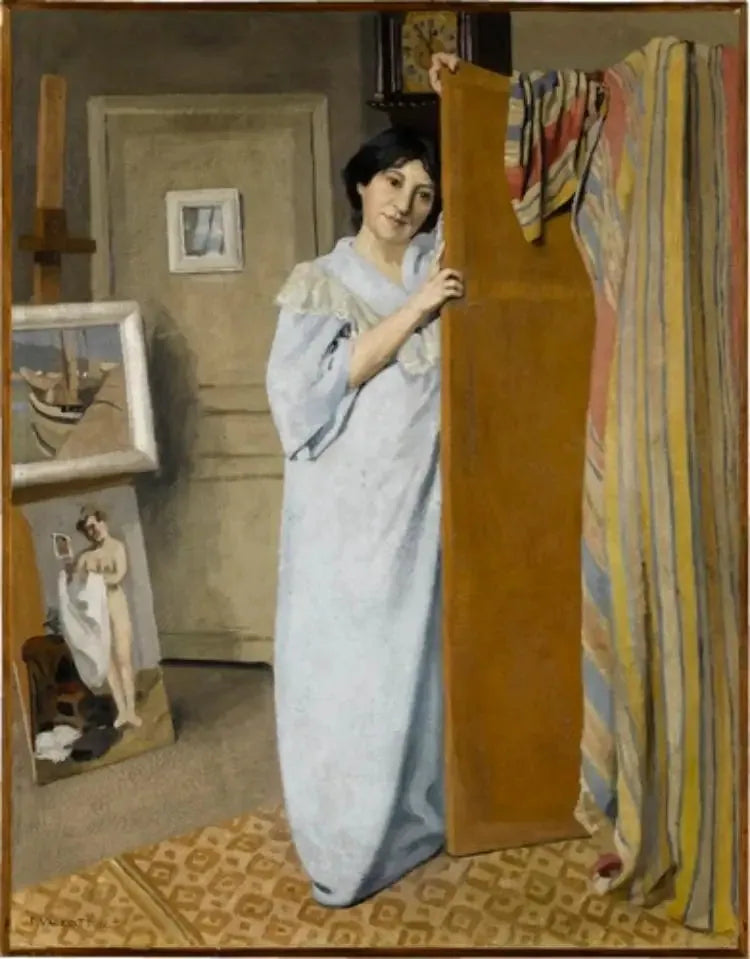 Gabrielle Vallotton im Atelier - Félix Vallotton