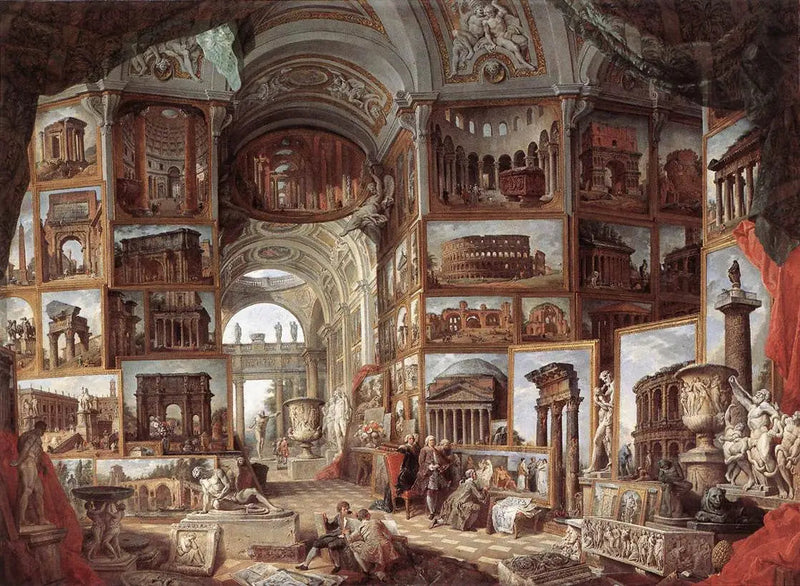 Galerie der Ansichten des antiken Rom - Giovanni Paolo Panini