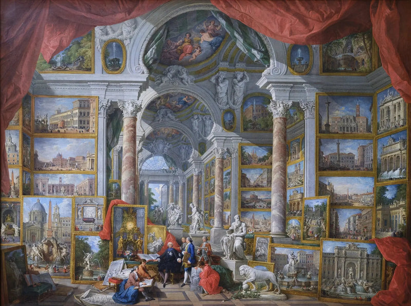 Galerie der Ansichten des modernen Rom - Giovanni Paolo Panini