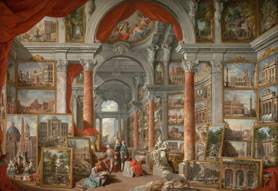 Galerie der Ansichten des modernen Rom - Giovanni Paolo Panini