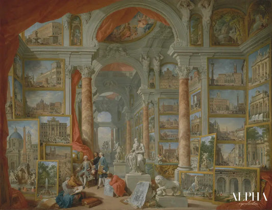 Galerie de vues de la Rome moderne - Giovanni Paolo Panini - Reproductions de tableaux et peintures haut de gamme