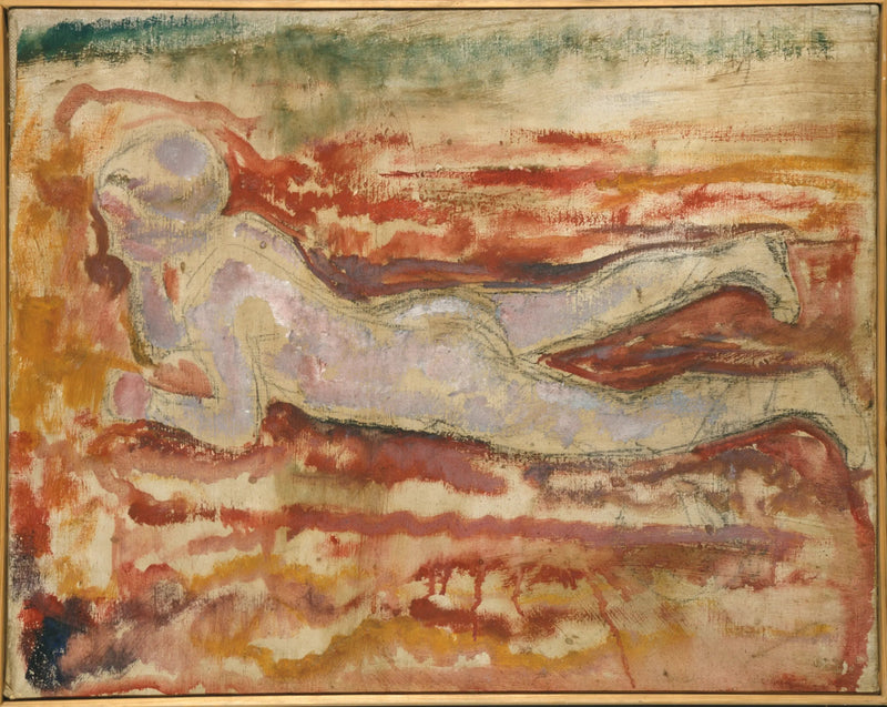 Junge, der auf seinem Bauch liegt - Edvard Munch