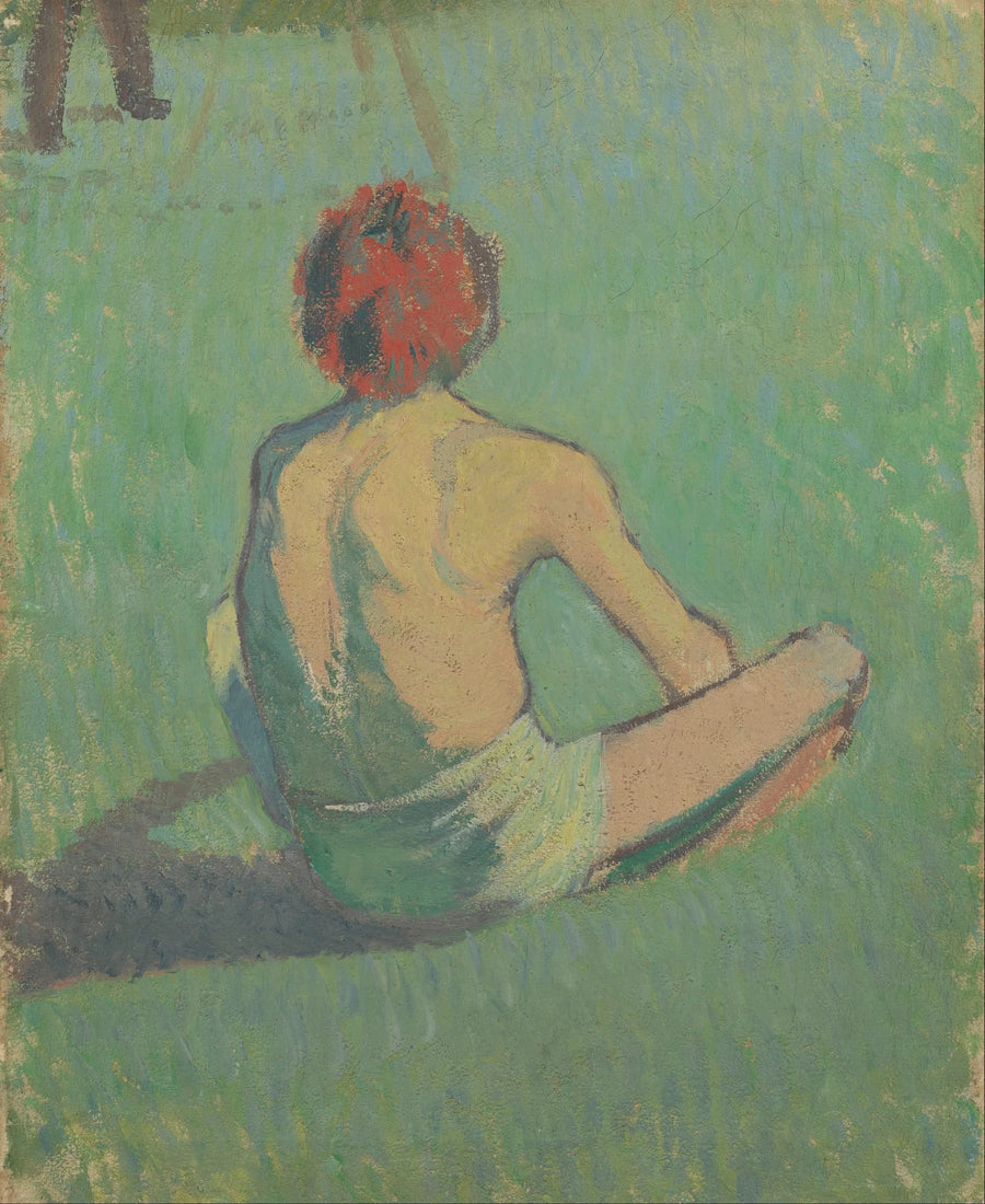 Sitzendes Mädchen im Gras - Émile Bernard