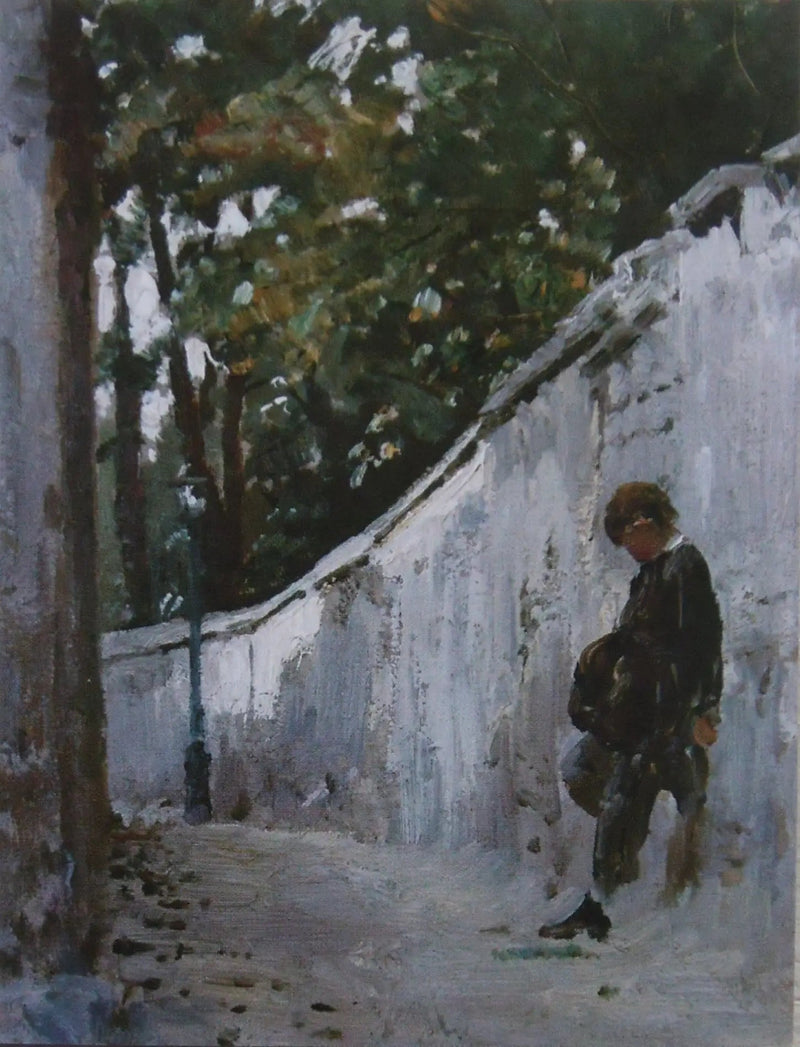 Junge am Gartenmauer. Montmartre - Ilya Repin