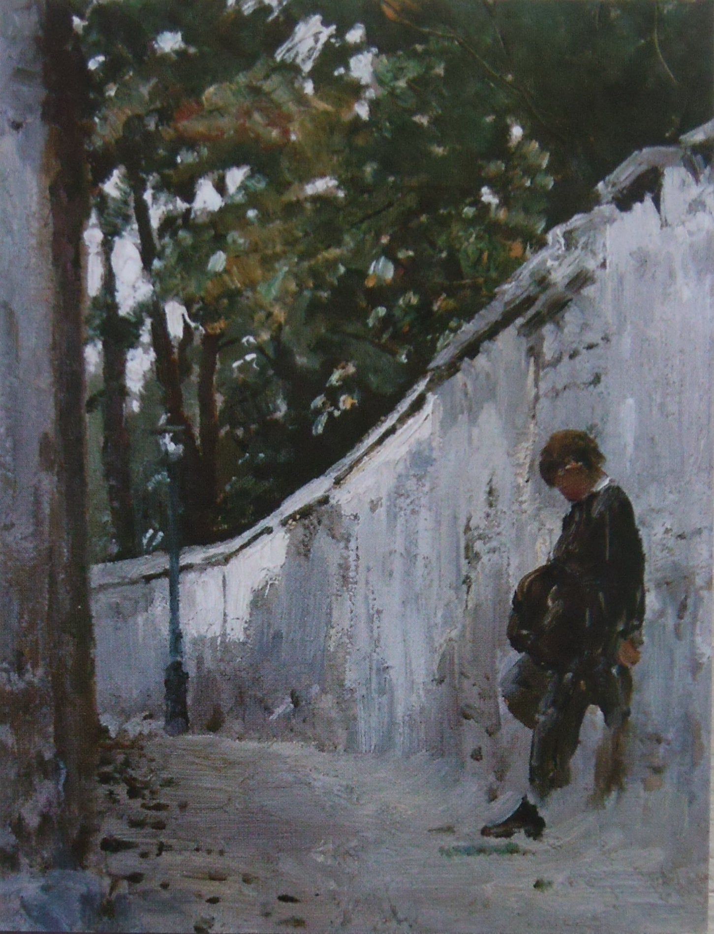 Garçon au mur du jardin. Montmartre - Ilya Repin - Alpha Reproduction