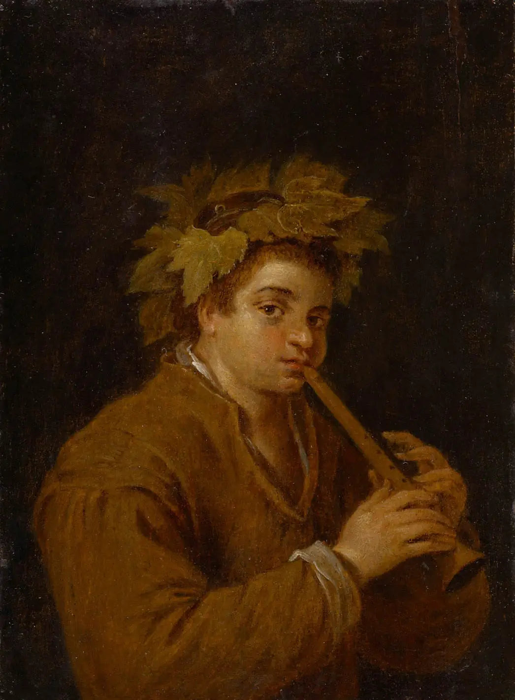 Garçon avec flûte - David Teniers le Jeune image 1 tableau peint à l’huile sur toile